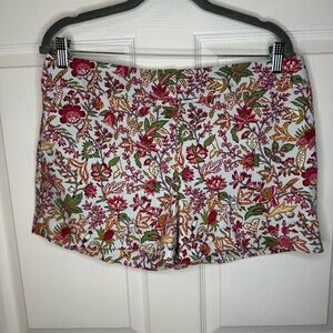 LOFT The Riviera Short Vibrant Floral Print Size 10 EUC